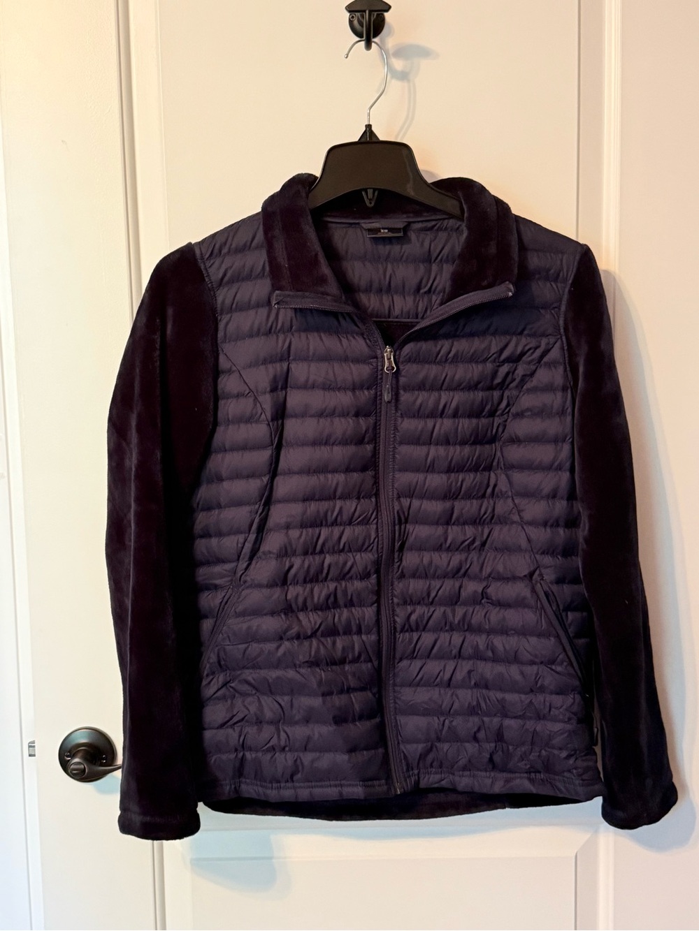 32 Degree Heat Women's Navy Quilted Hybrid Jacket Large - Picture 5 of 7